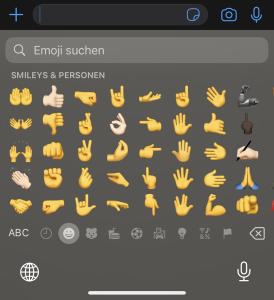 Hand-Emojis und Smileys